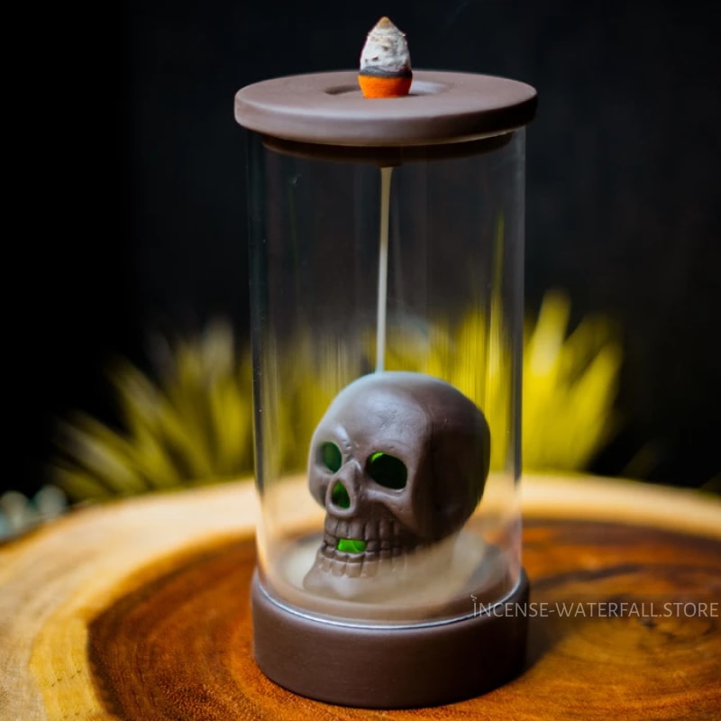 Skull incense burner