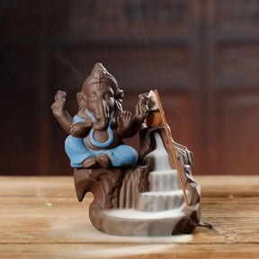 Ganesha Incense Stick Holder - Blue