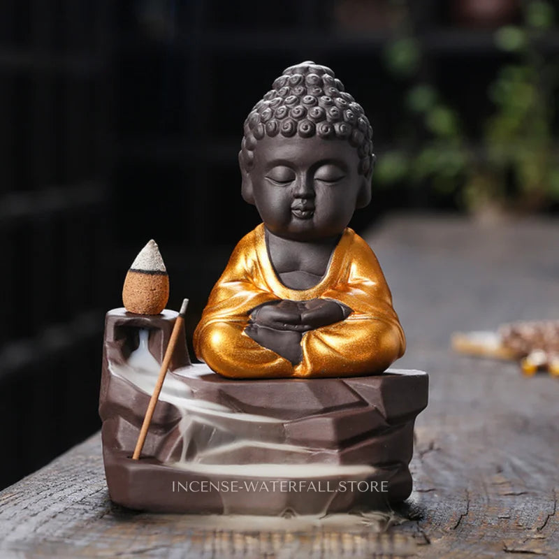 Gold Buddha Incense Holder - 1