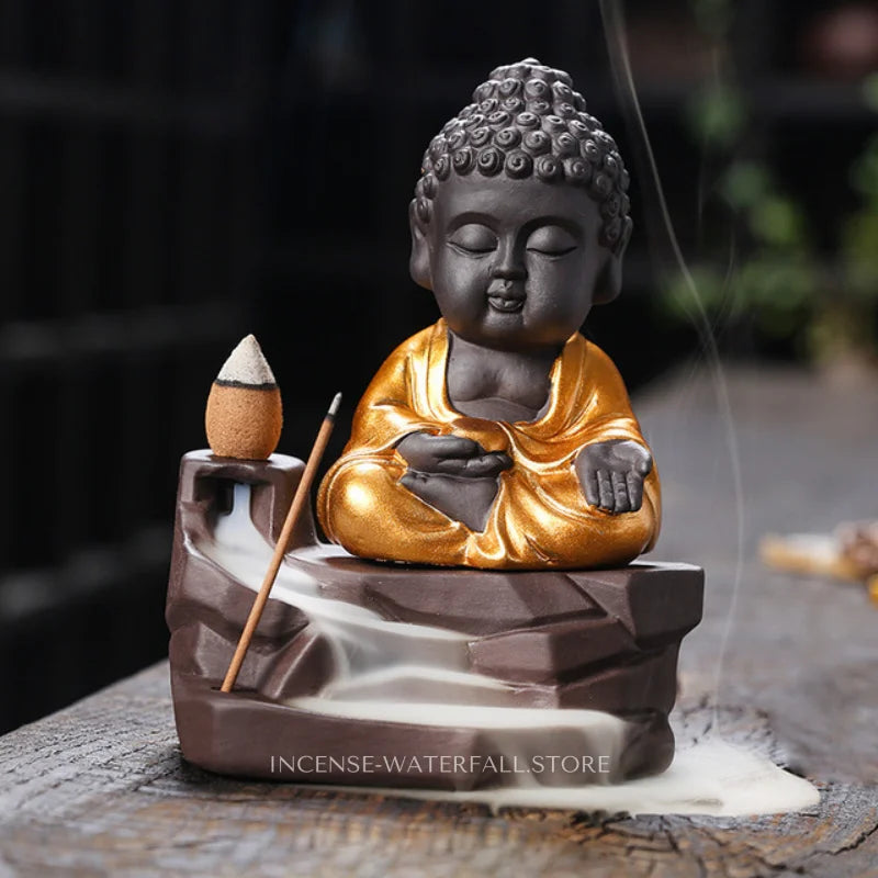 Gold Buddha Incense Holder - 2