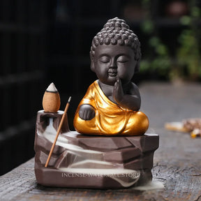 Gold Buddha Incense Holder - 3