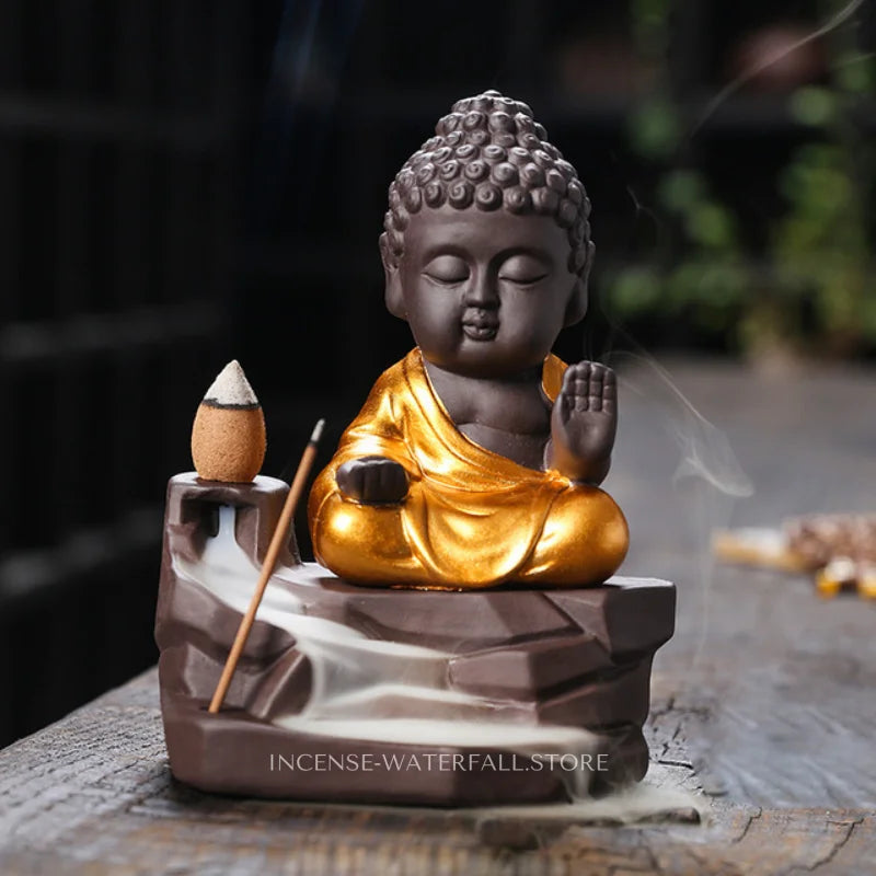 Gold Buddha Incense Holder - 4