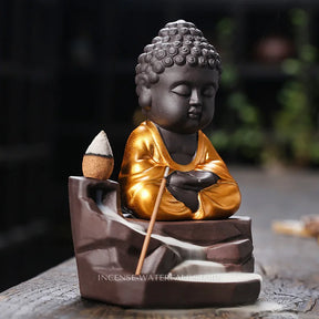 Gold Buddha Incense Holder
