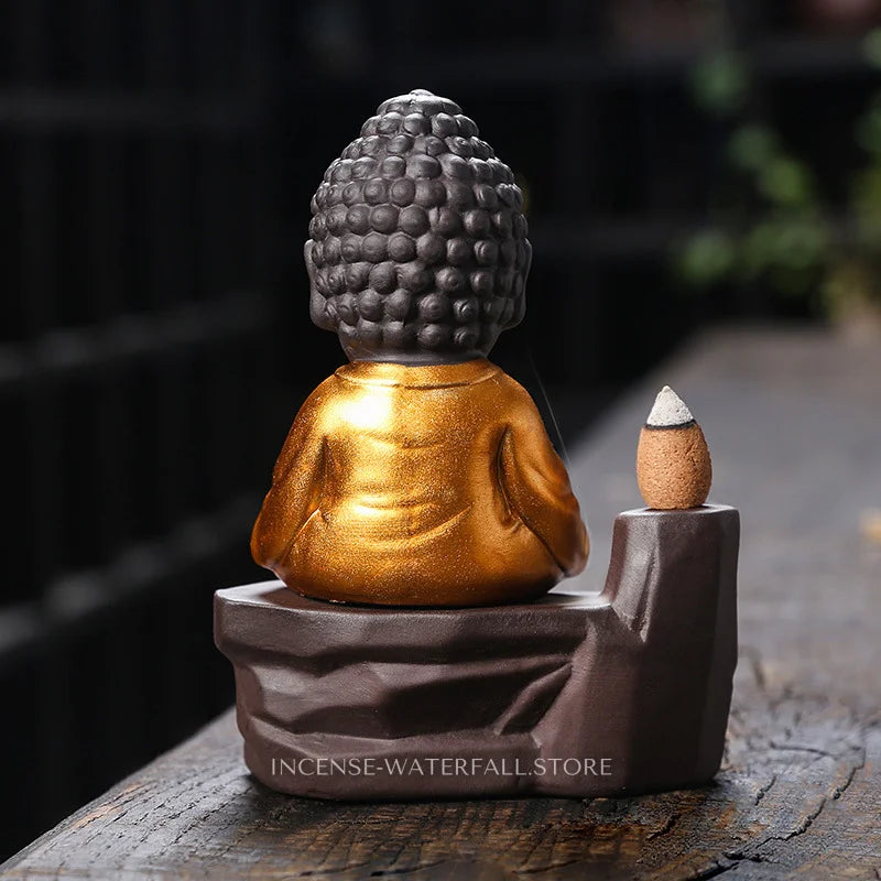 Gold Buddha Incense Holder