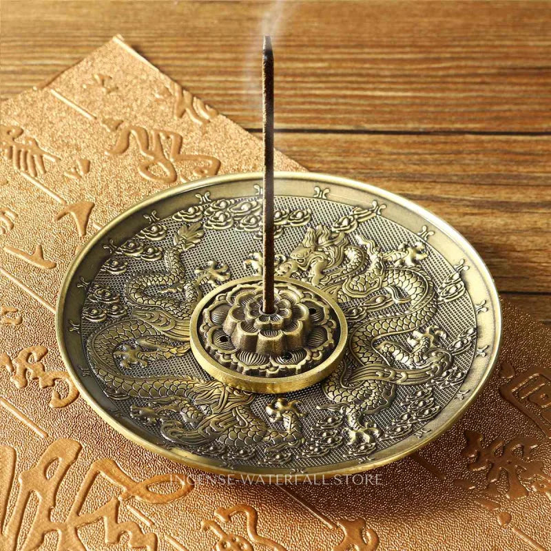 Ornate Incense Burner - Gold / Dragon