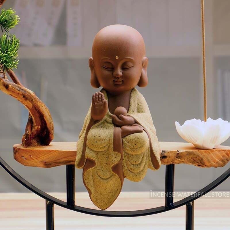 Baby buddha incense burner