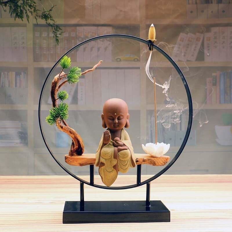 Baby buddha incense burner