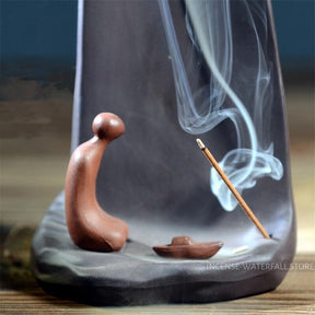 Clay incense burner