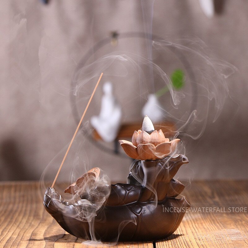 Lotus backflow incense burner