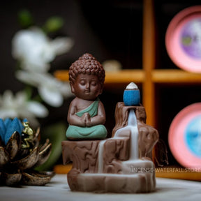 Sitting Buddha incense burner