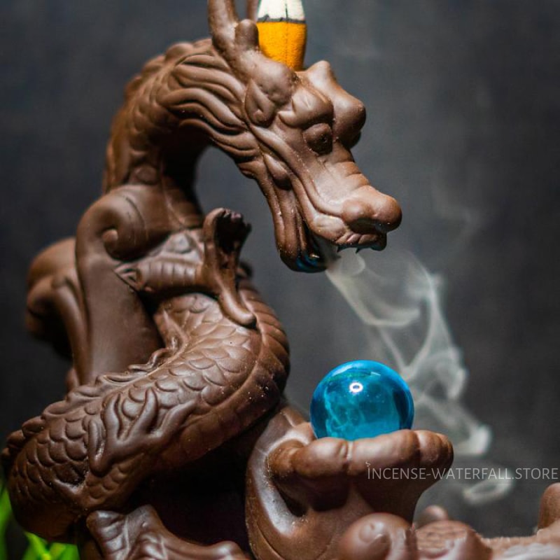 Smoke breathing dragon incense burner
