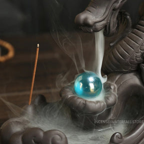 Smoke breathing dragon incense burner