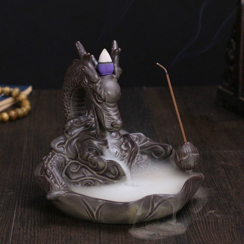 Smoking dragon incense burner